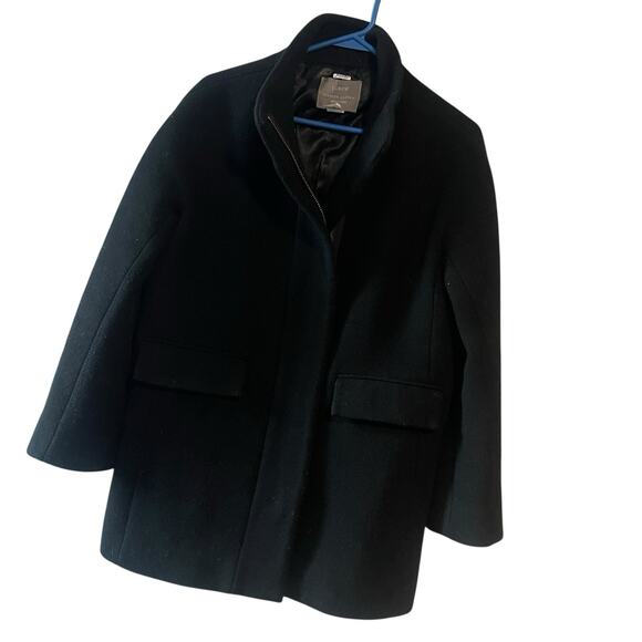 J. Crew Cocoon Coat in Italian Stadium Cloth Wool Nello Gori J5536 Size 2 Black - Picture 5 of 11